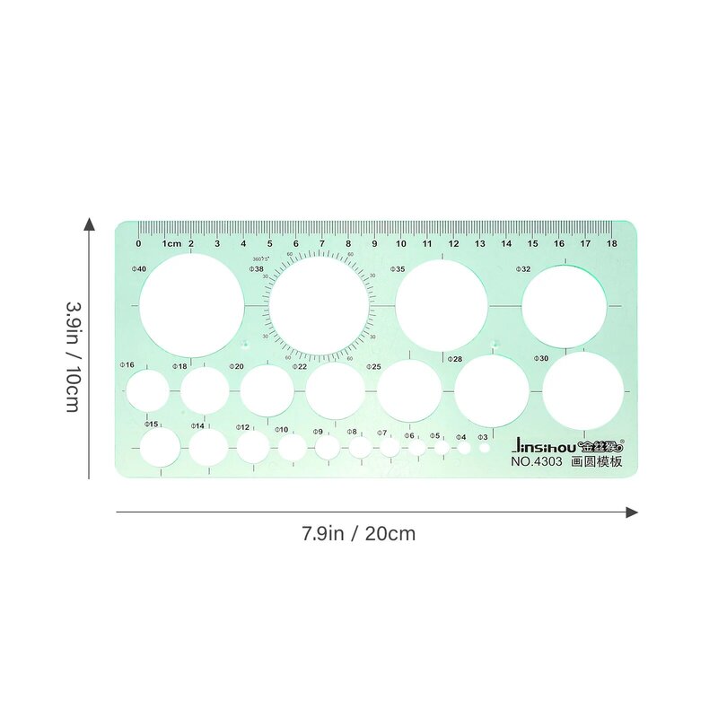 2 Pcs Geometry Measurement Template Plastic Ruler Student Gift DIY Geometric Rulers Hollow Out Drawing Students