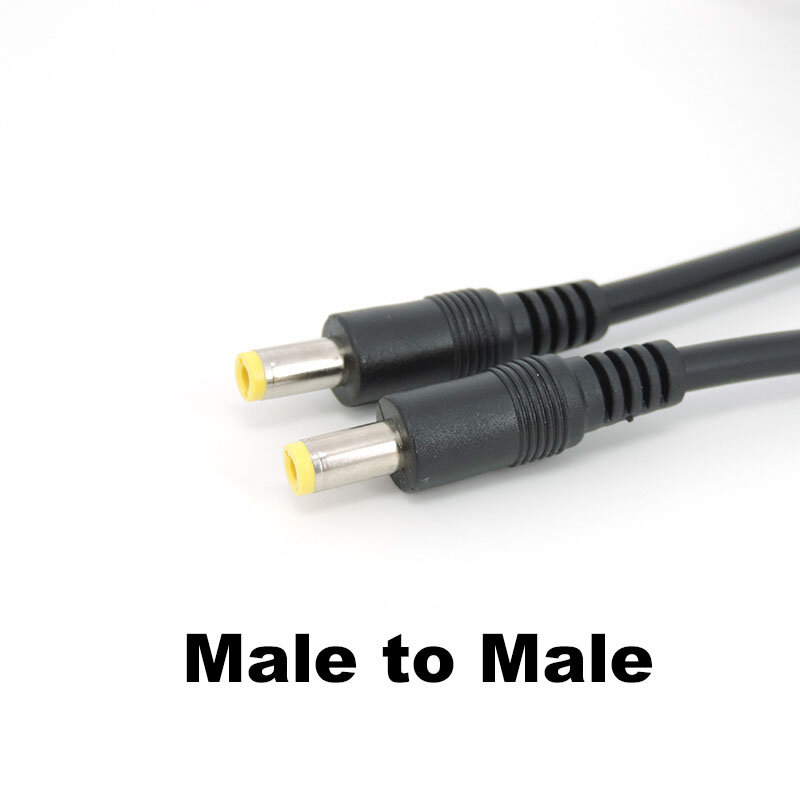 0.5/3/1.5m siła żeńska z męskiego na męskie prądu stałego kabel przedłużenie złącza 18awg Adapter drutu 19v 24v do kamery 5,5x2,5mm J17