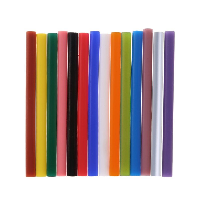 5 buah tongkat lem leleh panas warna-warni 7x100mm perekat untuk DIY kerajinan mainan alat perbaikan