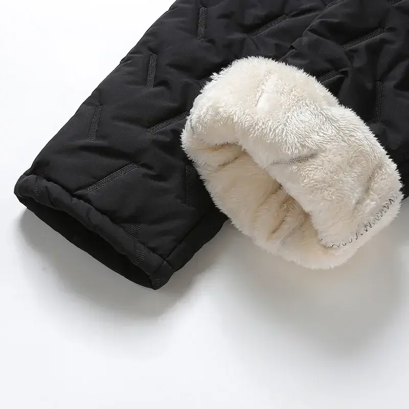 Calças masculinas de algodão de lã, calças grossas soltas, à prova de vento, impermeável, quente, esportes de lazer, inverno, 2024