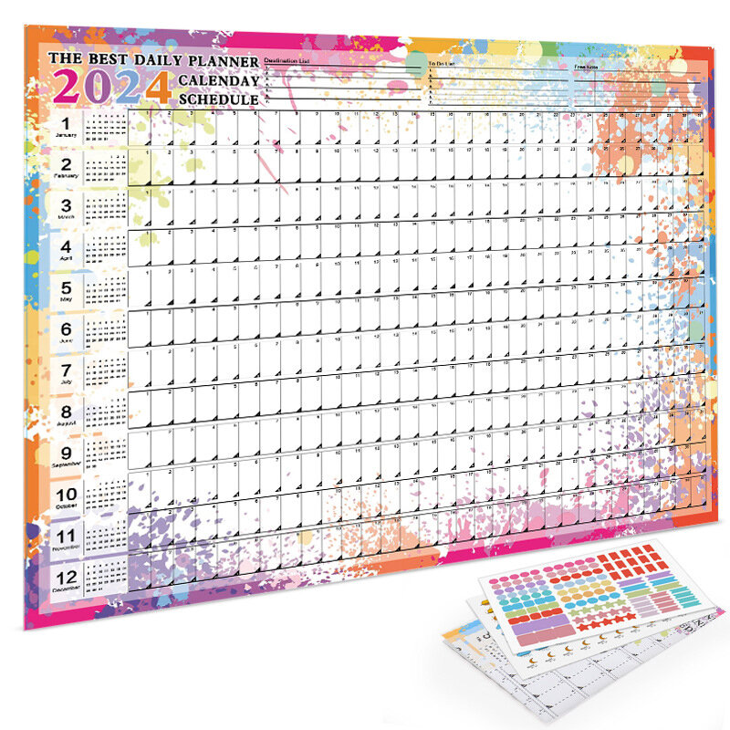 Jährlicher Wandkalender vereinfachter Kalender plan dieses Memorandum of Understand ing Kalender