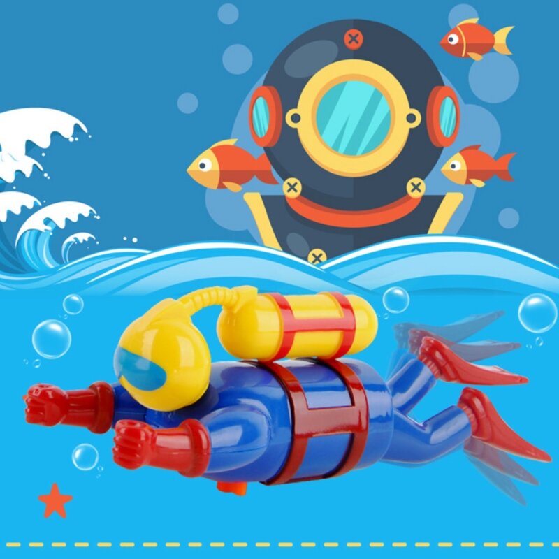 HUYU Bebês Brinquedos Banho Jogo Nadadores Mergulhador Clockwork Banheiro Piscina Banho para Tim