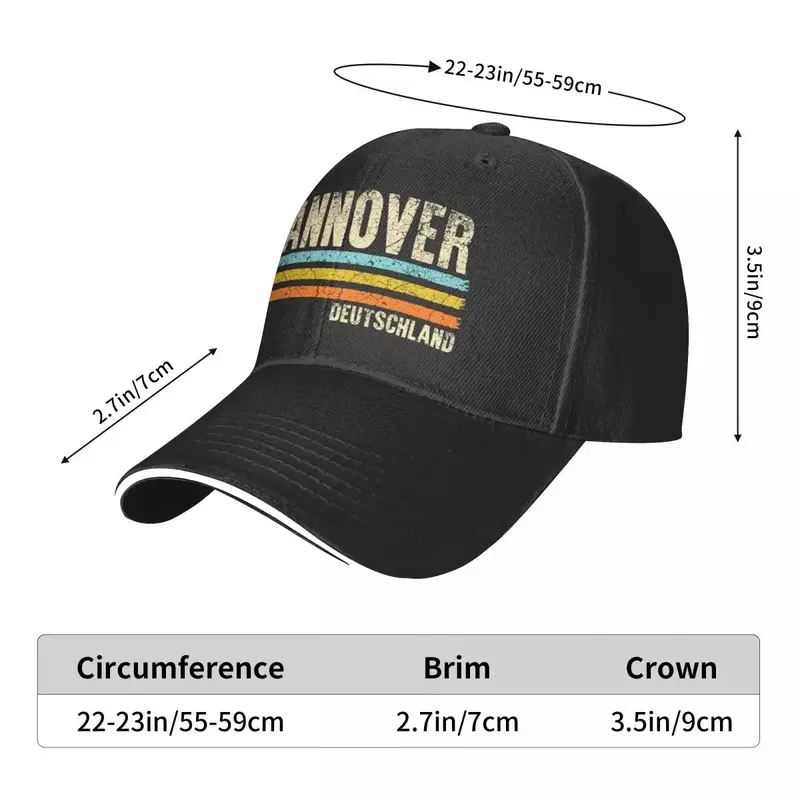 Hanover-Casquette de baseball allemande pour hommes et femmes, chapeau de luxe, casquettes de soleil