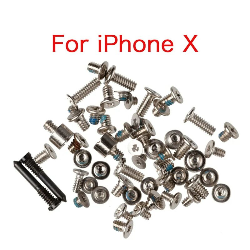 Полный комплект винтов для iPhone 6 6Pl 6s 6splus 7 7P 8 Plus X XR XS 11 12 Pro Max с 2x нижними винтами набор запасных частей для ремонта