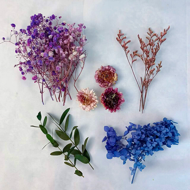 1 шт., набор натуральных сушеных цветов из эпоксидной смолы