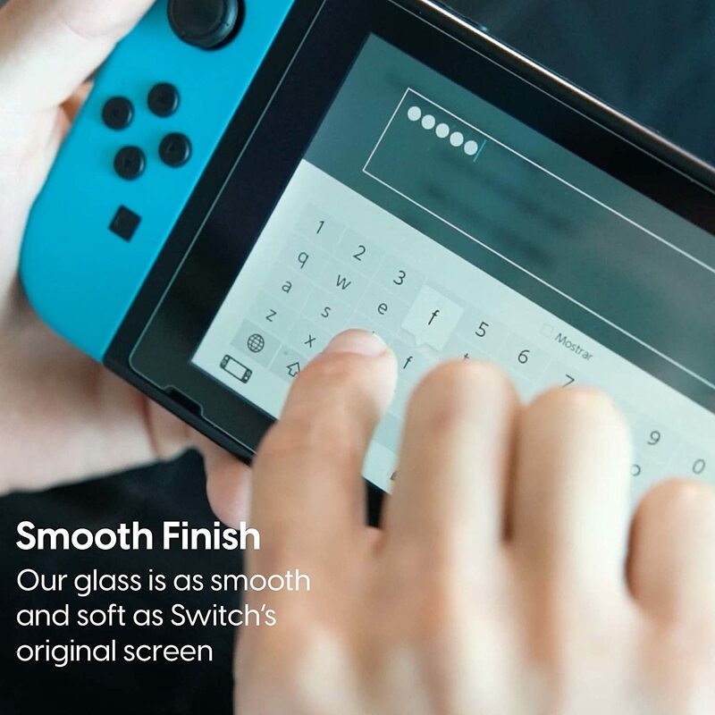 Nintendo Switch用強化ガラススクリーンプロテクター,NSコンソールと互換性のある保護フィルム,スイッチ付き