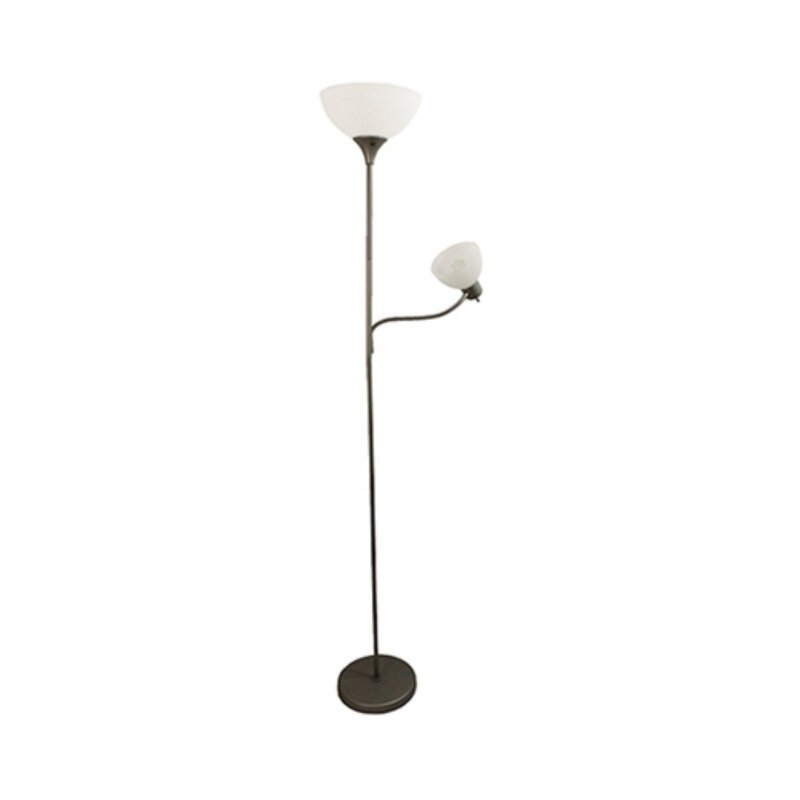 Lámpara de pie de diseño Simple con luz de lectura, plateada