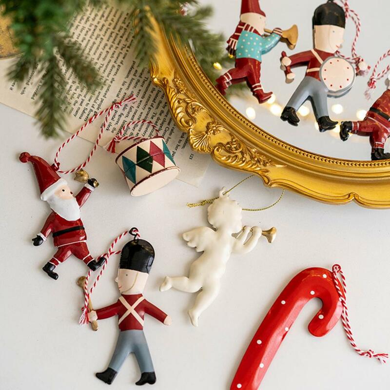 눈길을 끄는 크리스마스 펜던트, 절묘한 크리스마스 트리 장식 펜던트, 산타 클로스 군인 축제