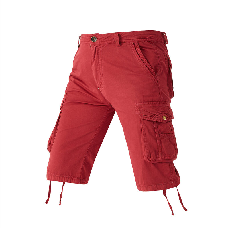 Pantalones cortos militares para hombre, Shorts tácticos de camuflaje del Ejército, de algodón, holgados, informales, talla grande, 2024