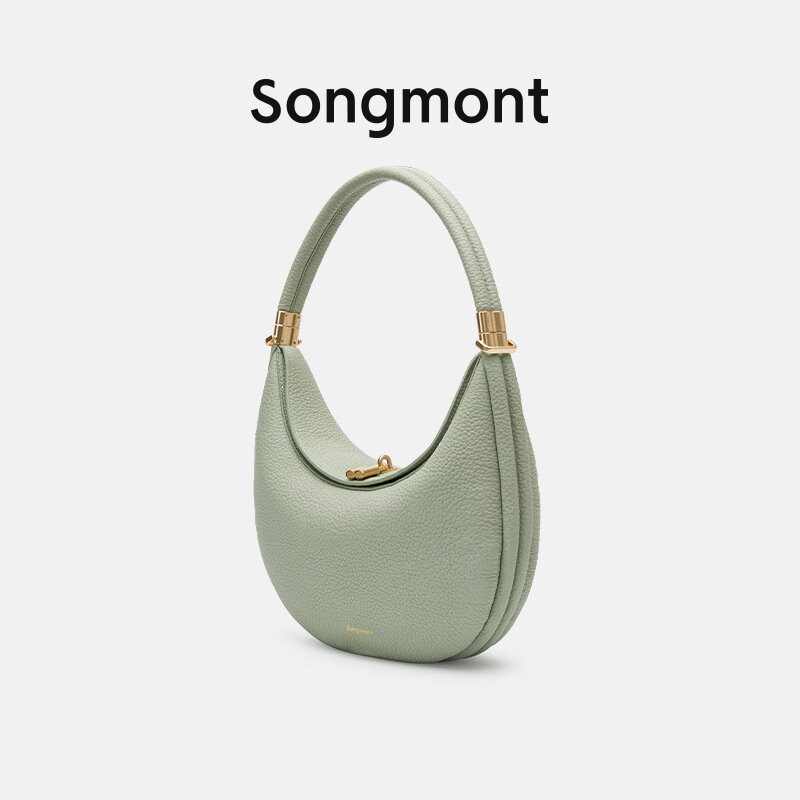 حقيبة كتف واحدة متقاطعة مع الجسم تحت الإبط للنساء من Songmont ، حقيبة صغيرة متوسطة الحجم على شكل قمر ، حقيبة هلال مصممة