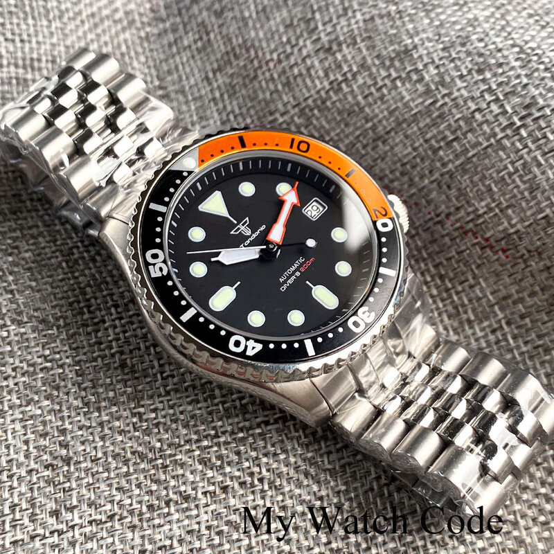 Tandorio SKX 3.8นาฬิกาข้อมือผู้ชายผู้ชาย Diver 20Bar NH35A นาฬิกาข้อมือ41มม.กีฬานาฬิกา Lume ลูกศร Sapphire Reloj
