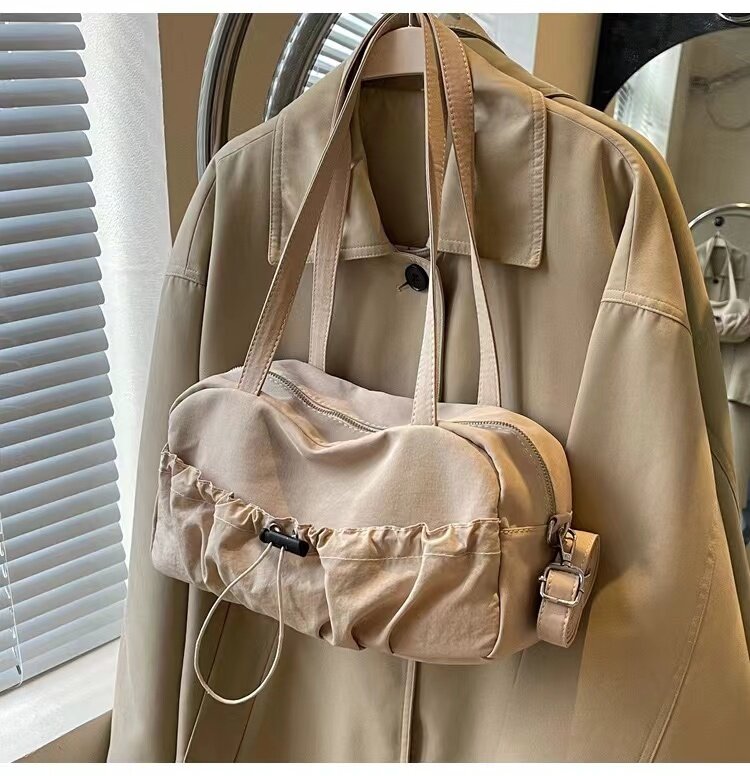 Tas bahu kain kecil untuk wanita 2024 tas tangan Travel Wanita Mode Korea tas jinjing belanja perjalanan wanita tas