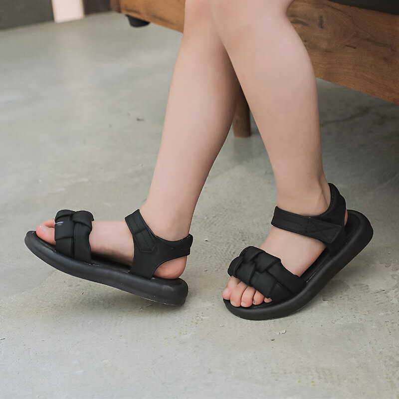 Sandalias de gladiador de alta calidad para niñas, zapatos de playa suaves, sandalias deportivas de princesa para niños, talla 26-36