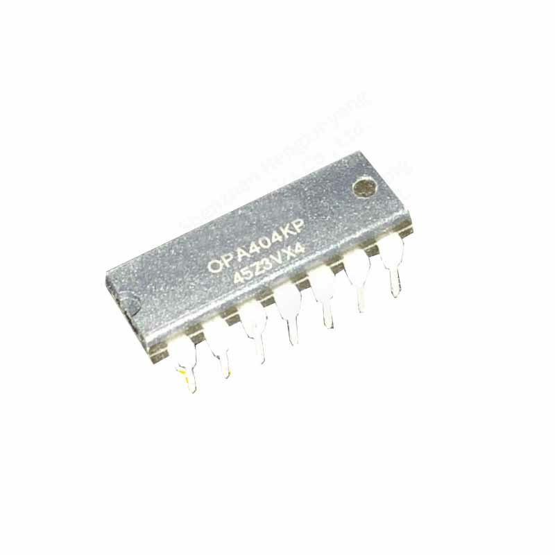 1PCS   The OPA404KP four-speed precision operational amplifier is packaged with DIP14 pins