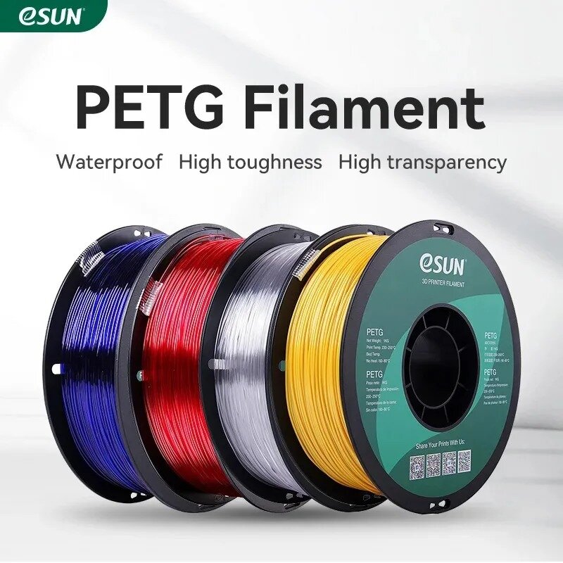 ESUN PETG Filament 1.75mm, drukarka 3D Filament PETG dokładność +/- 0.05mm,1KG 2.2LBS szpula materiały do drukowania 3D do drukarek 3D