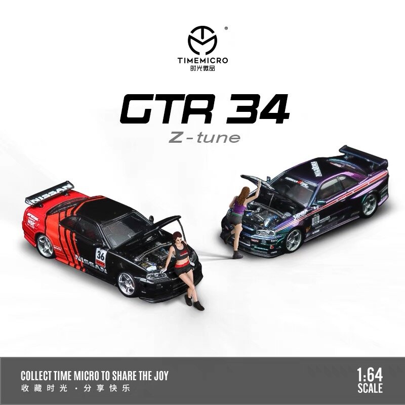 Timemmicro 1:64 Nissan Gtr34 Chameleon 33 collezione di modelli di auto in lega