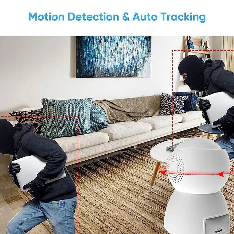 FHD WIFI PTZ Câmera IP CCTV Security Protector Vigilância Câmera sem fio Smart Auto Tracking Baby Monitor com Google Alexa
