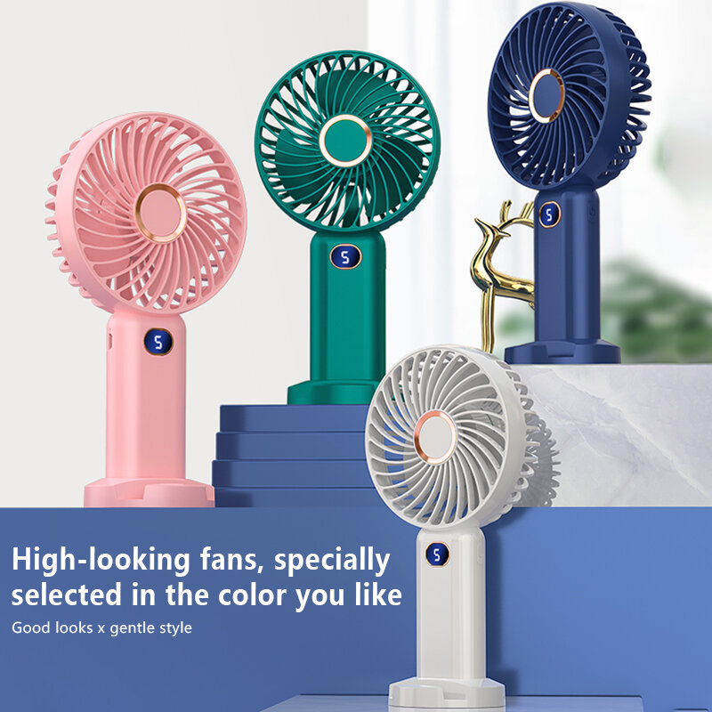 Usb Oplaadbare Draagbare Elektrische Home Nek Opknoping Fan Mini Airconditioner Turbo Handheld Fans Voor Kamer Camping Lucht Koeler