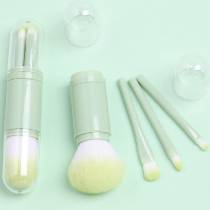 In 1 Makeup Brushes Set Mini Eye Brush Skin Tone Retractable Makeup Brush Portable Cosmetic Brush for Women Beauty Accessories