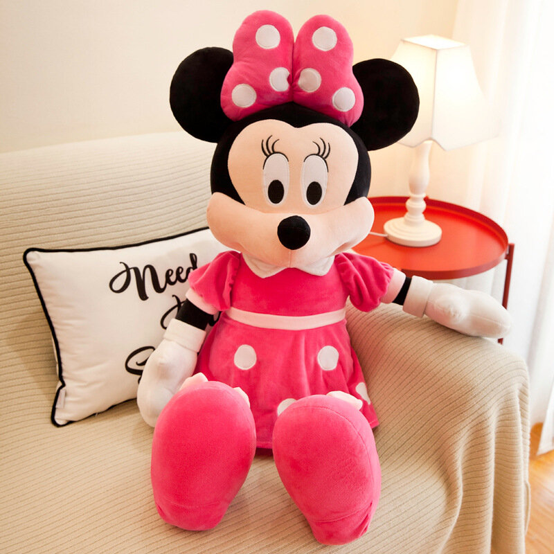 35cm Disney Mickey Mouse peluche Kawaii Anime Mickey Minnie farcito modelli di peluche decorazione bambole per bambini regalo di compleanno