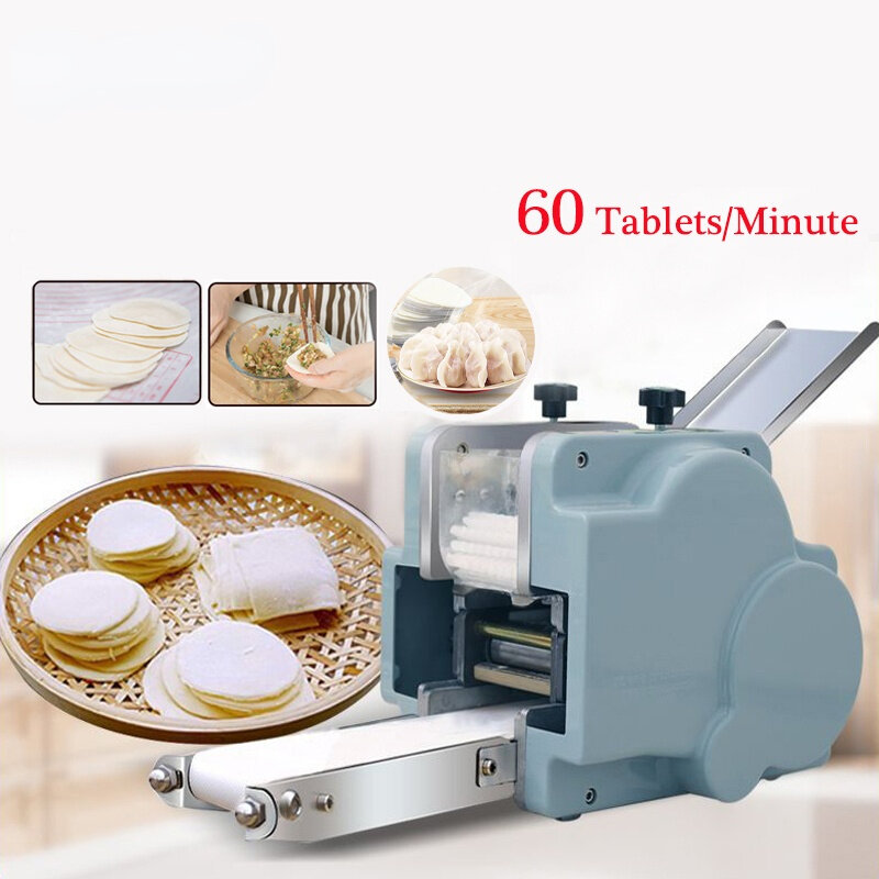 Máquina de laminação pressionando massas Dumplings, Fatiador de massa Gyoza Skin Maker, Manual de imitação, Molde comercial pequeno, 500W