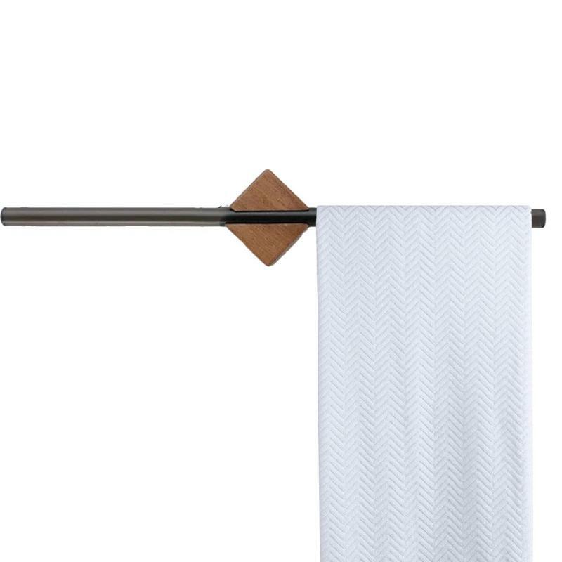 Bath Towel Holder Acrylic Towel Storage Rack Wall Hanging No Punching Rack for Kitchen BathroomTowels Bathrobe Clothing Storage