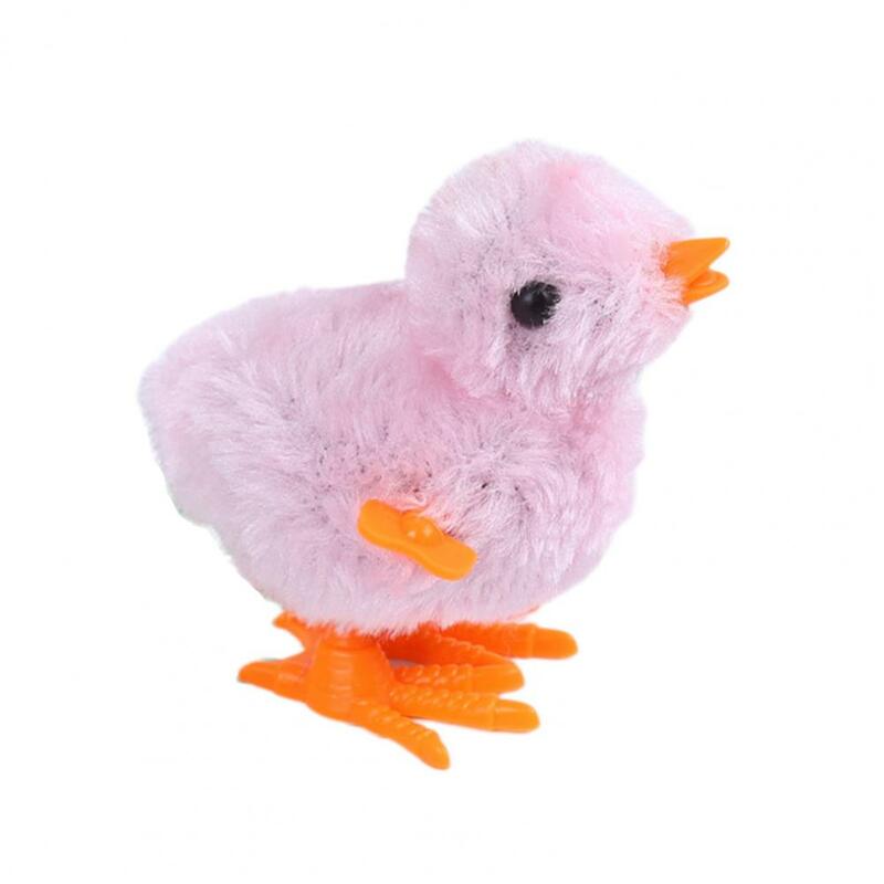 Durável Wind-up Chick Toy para crianças e adultos, Soft Plush, desenhos animados, saltos, Clockwork, enrolamento