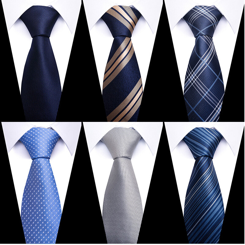 Wysokiej jakości ładne ręcznie jedwabny krawat mężczyźni stałe błękitny odzież akcesoria męskie Gravatas Fit ślub formalne miejsce pracy