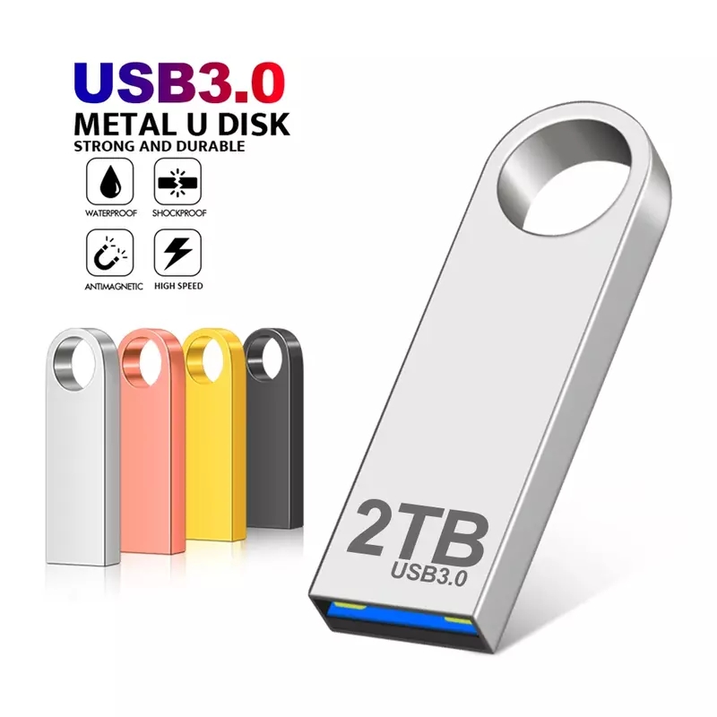 Super Usb 3.0 2TB Pen Drive in metallo 1TB Cle chiavette Usb 512G Pendrive SSD portatile ad alta velocità Memoria chiavetta Usb spedizione gratuita
