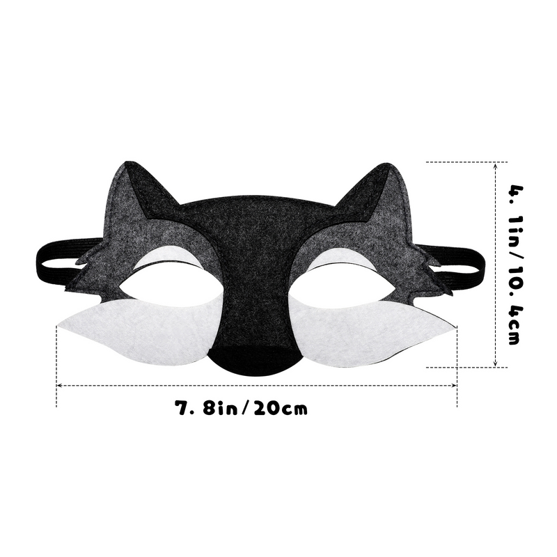 Wolf Felt Masks Mic Cosplay Costume Half Dress Up Accessories Animal Birthday Childrens Day Party Supplies