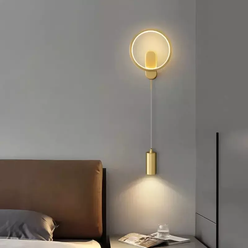 Moderna lampada da parete a LED Design semplice luci di lusso per corridoio camera da letto soggiorno sfondo Hotel Indoor Home Decorative infissi