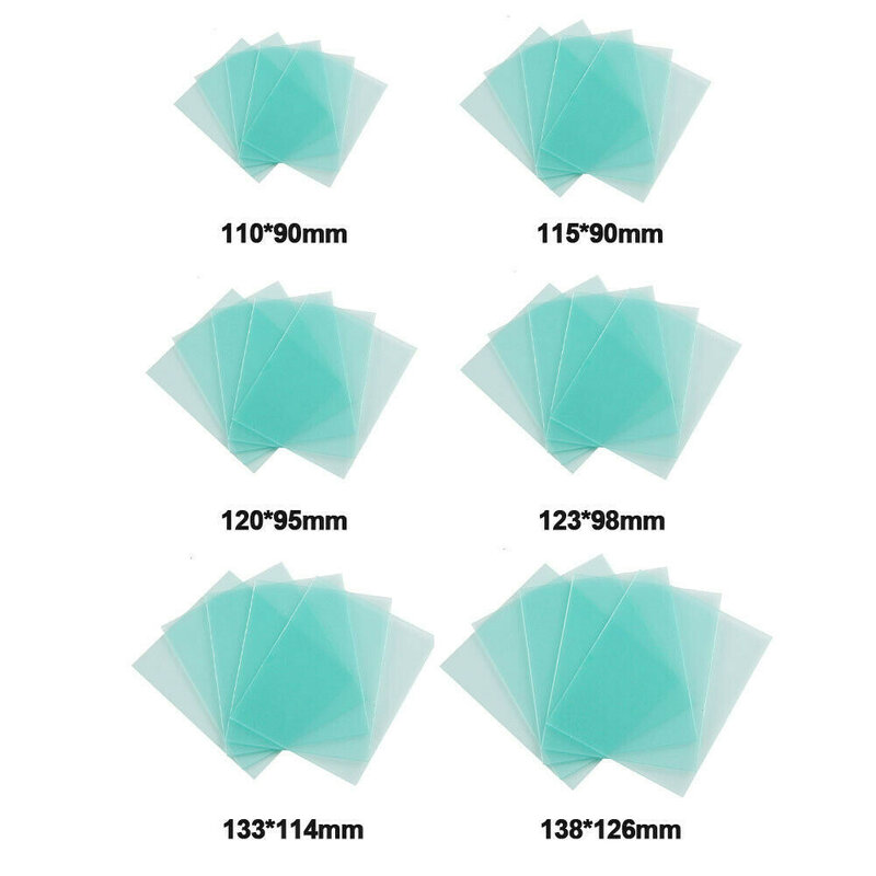 10pcs Spare Welding Shield Cover Green Clear Lens Protector Plate For Welding Screens Helmet Mask Replacement Accessories