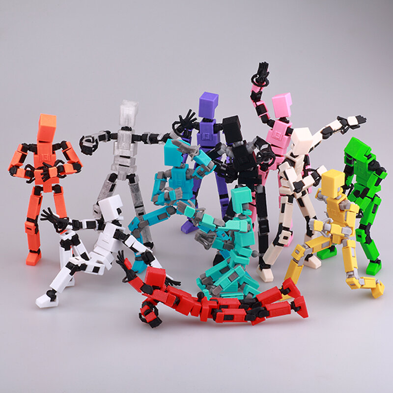 Mannequin Imprimé En 3d Robot Mobile Multi-Articulé Lucky 13 Character Figurines Jouets Jeu Pour Parent-Enfants Et Parents Cadeaux Pour Enfants