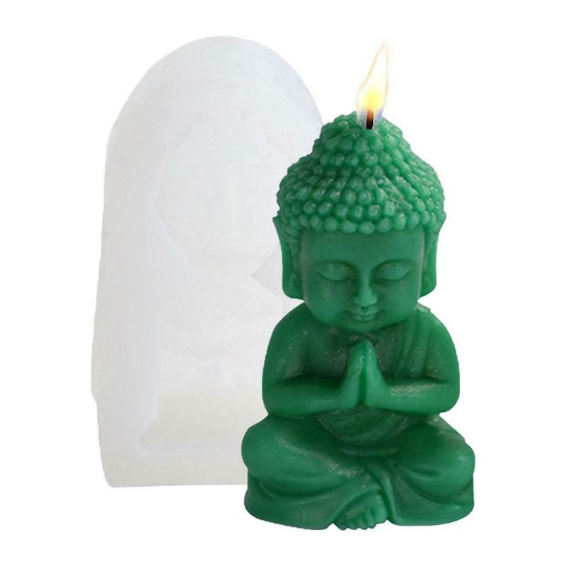 Molde de silicona de Buda hecho a mano, jabones artesanales hechos a mano, molde de Fondant de Buda, 3D elementos chinos, moldes de Buda para arcilla