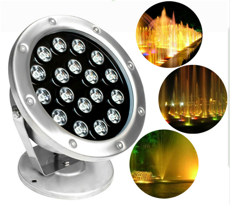 مصباح حمام سباحة تحت الماء LED ، IP68 ، RGB ، DMX ، نافورات خارجية ، 18 وات ، سعر المصنع