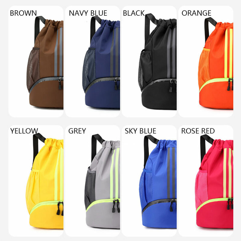 YIXIAO-mochila de baloncesto para hombre y mujer, bolsa de almacenamiento con cordón para entrenamiento de pelota, fútbol, deportes al aire libre