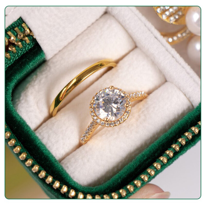 Mini aksamitne pudełko na biżuterię pierścionek podróżny przenośna biżuteria futerał do przechowywania wysokiej jakości kolczyki pierścionki Organizer na zamek błyskawiczny pudełko na biżuterię