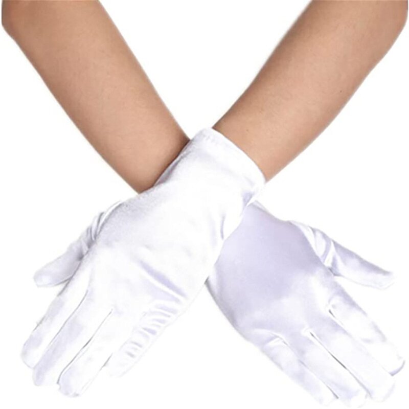 Перчатки для танцевальной вечеринки, эластичные короткие перчатки, женские церемониальные перчатки для официального мероприятия