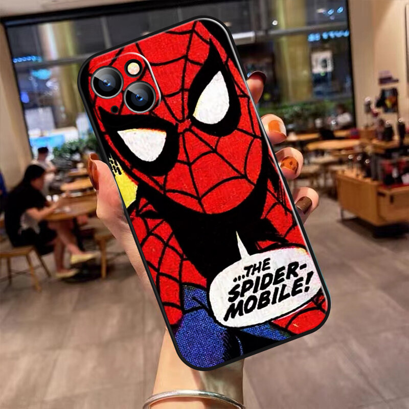 Spiderman Venom Comics etui na telefon iPhone 14 13 12 11 Pro 12 13 Mini X XR XS Max 7 8 Plus obudowy odporne na wstrząsy pełna ochrona