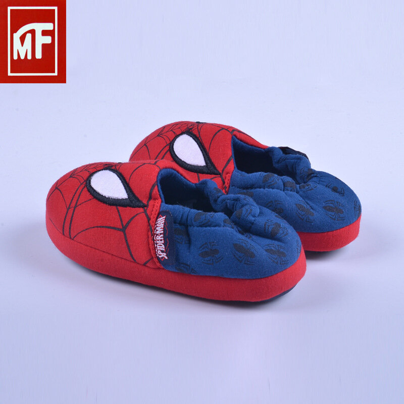 Pantoufles d'intérieur en coton Spider Man, coordonnantes, respirantes, peluche, garçons et filles, peuvent le porter, chaussures parentales