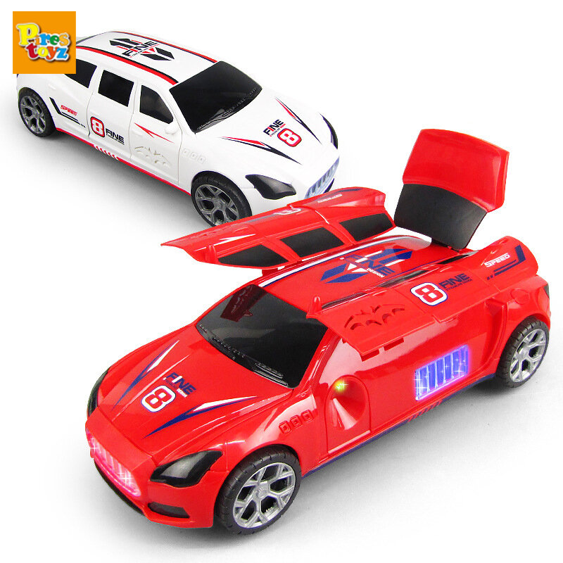 Nowy wyścigowa elektryczna samochody zabawkowe Model 360 bezwładności obrotowej pojazdu z muzyką sport wyścigi samochodowe dzieci Puzzle edukacyjne zabawki