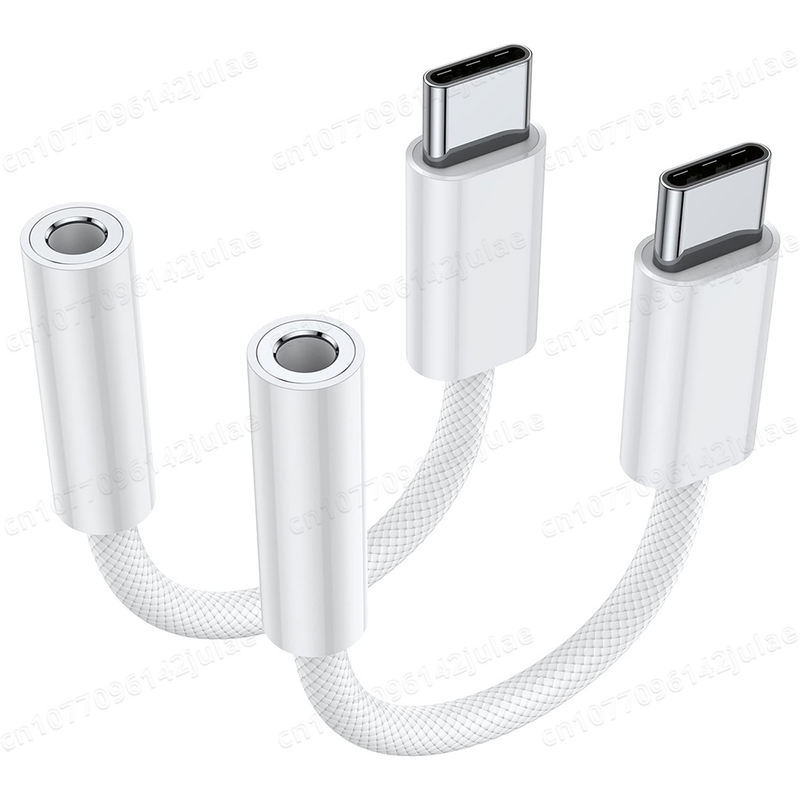 USB C 타입 암 헤드폰 잭 어댑터, USB C-Aux 오디오 케이블 코드, 아이폰 15 플러스 15 프로 맥스 아이패드 프로 맥북용, 3.5mm