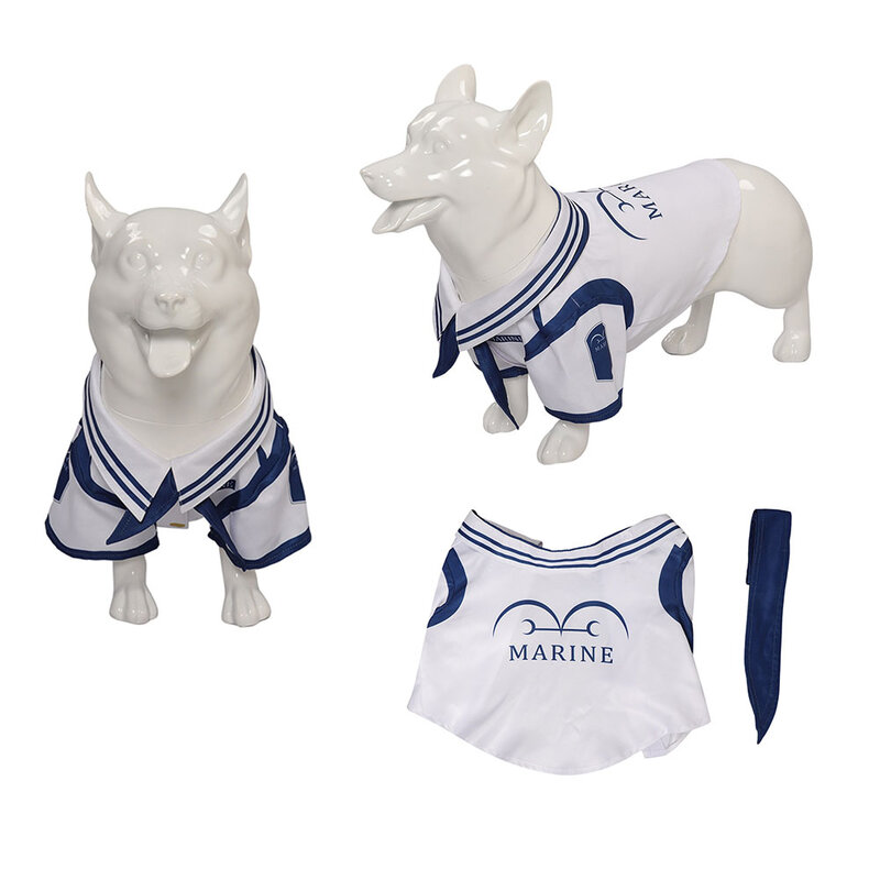조각 코스프레 해군 유니폼 코스튬 판타지아 의상, 할로윈 카니발 파티, 애완 동물 개 고양이 변장 옷