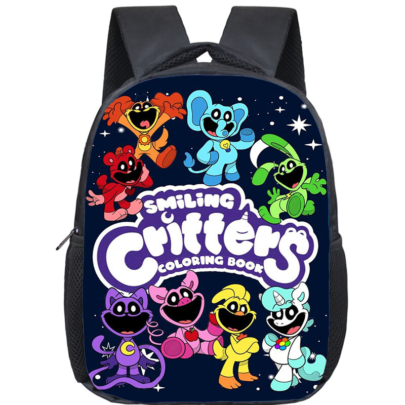 Impermeável Anime Schoolbag para crianças pré-escolares, Bookbag, princesas sorridente, jardim de infância mochila, meninos e meninas, alta qualidade