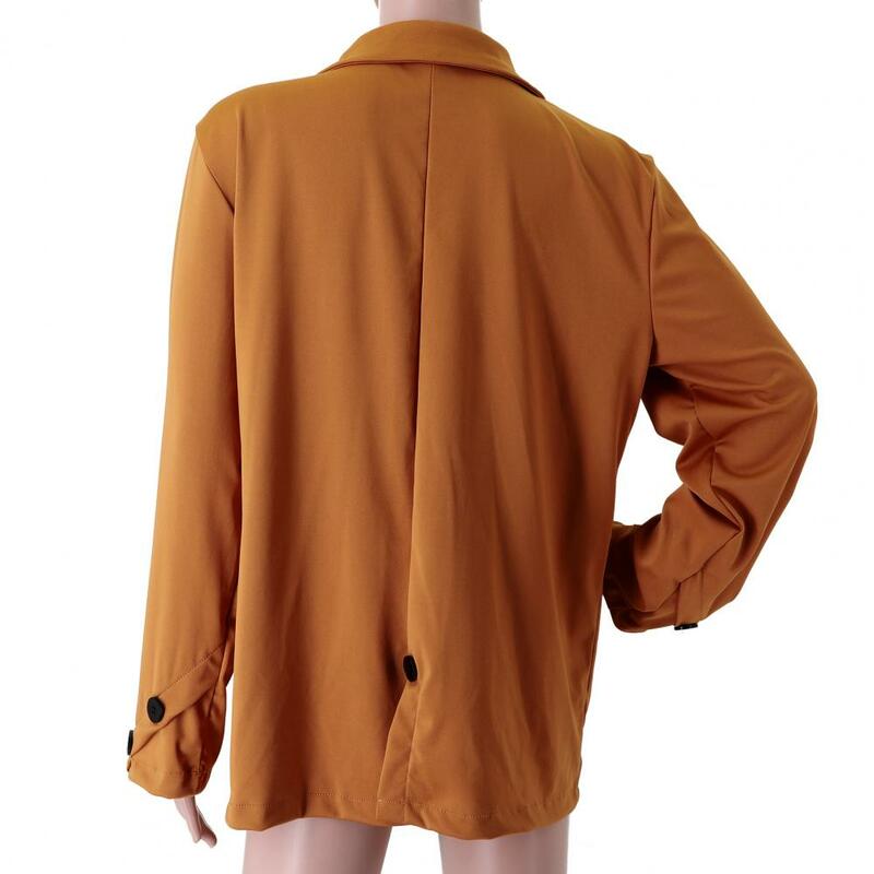 Płaszcz biznesowy z długim rękawem stylowy damski Slim Fit kołnierz z wycięciem kardigan elegancki kurtka biurowa na jesień dla biznesu dla kobiet
