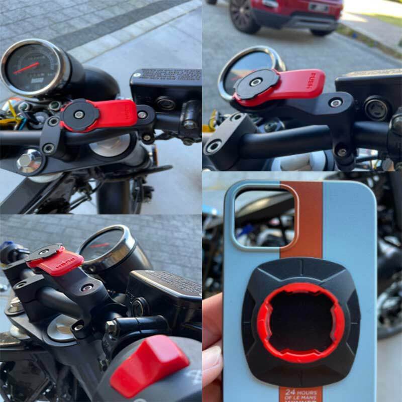 Quick Lock Mount Motorcycle Sepeda Phone Holder Stand Adjustable Support Moto Bike Handlebar Mirro Bracket untuk Xiaomi iPhone