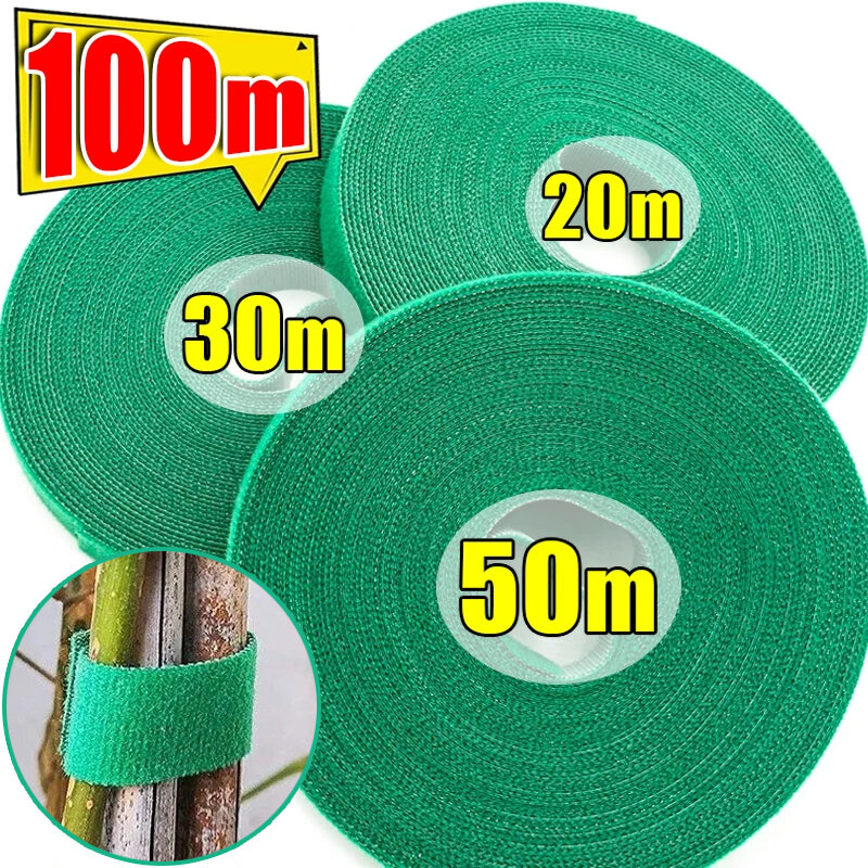 100/2M Nylon Plant Banden Tuin Touw Zelfklevend Plant Bandage Haak Lus Wijnstok Wrap Ondersteuning Tape Tuin Sluiting Tape Strips