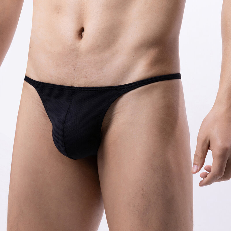 New Sexy Mens Low Waist Thin Straps T-Back G-String Thong Bikini Underwear Pouch Bulge Thong Panties Breathable Men's Thongs