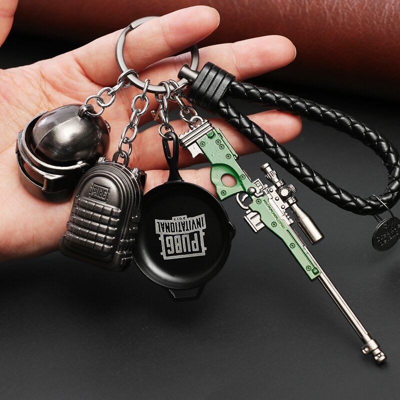 Porte-clés de odorl'inventaire PUBG Flare Gun Game, boîte à gaz, grenade, 98K, pendentif CSGOING, cadeaux pour enfants, nouveau modèle, 2024