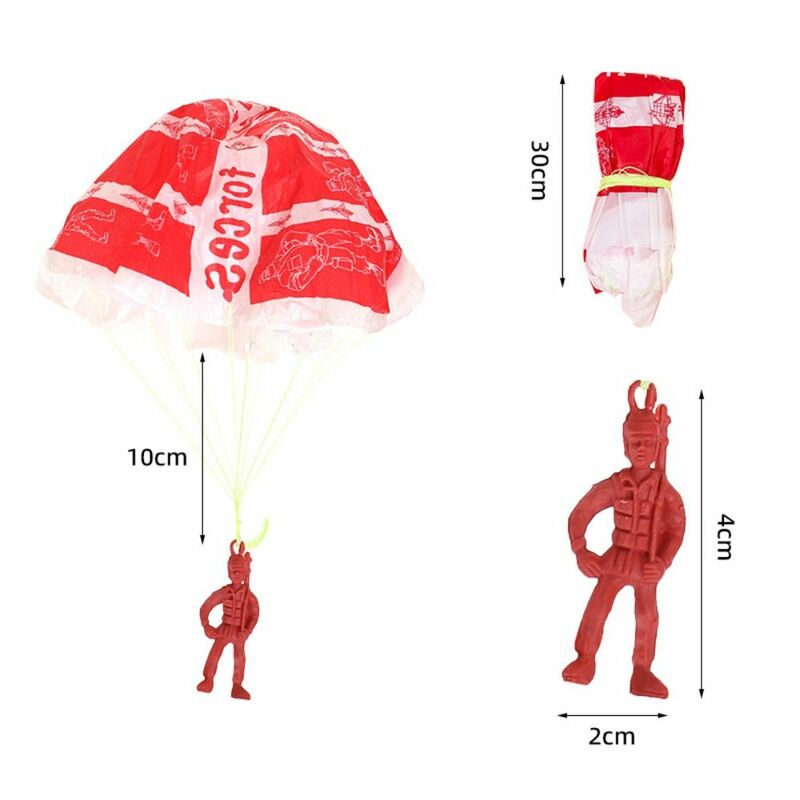 10 Stuks Figuur Soldaat Hand Gooien Parachute Speelgoed Springen Grappige Sporten Kinderen Educatief Buitenspeelgoed Spelen Spel Creatief